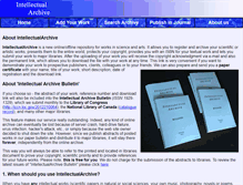 Tablet Screenshot of intellectualarchive.com